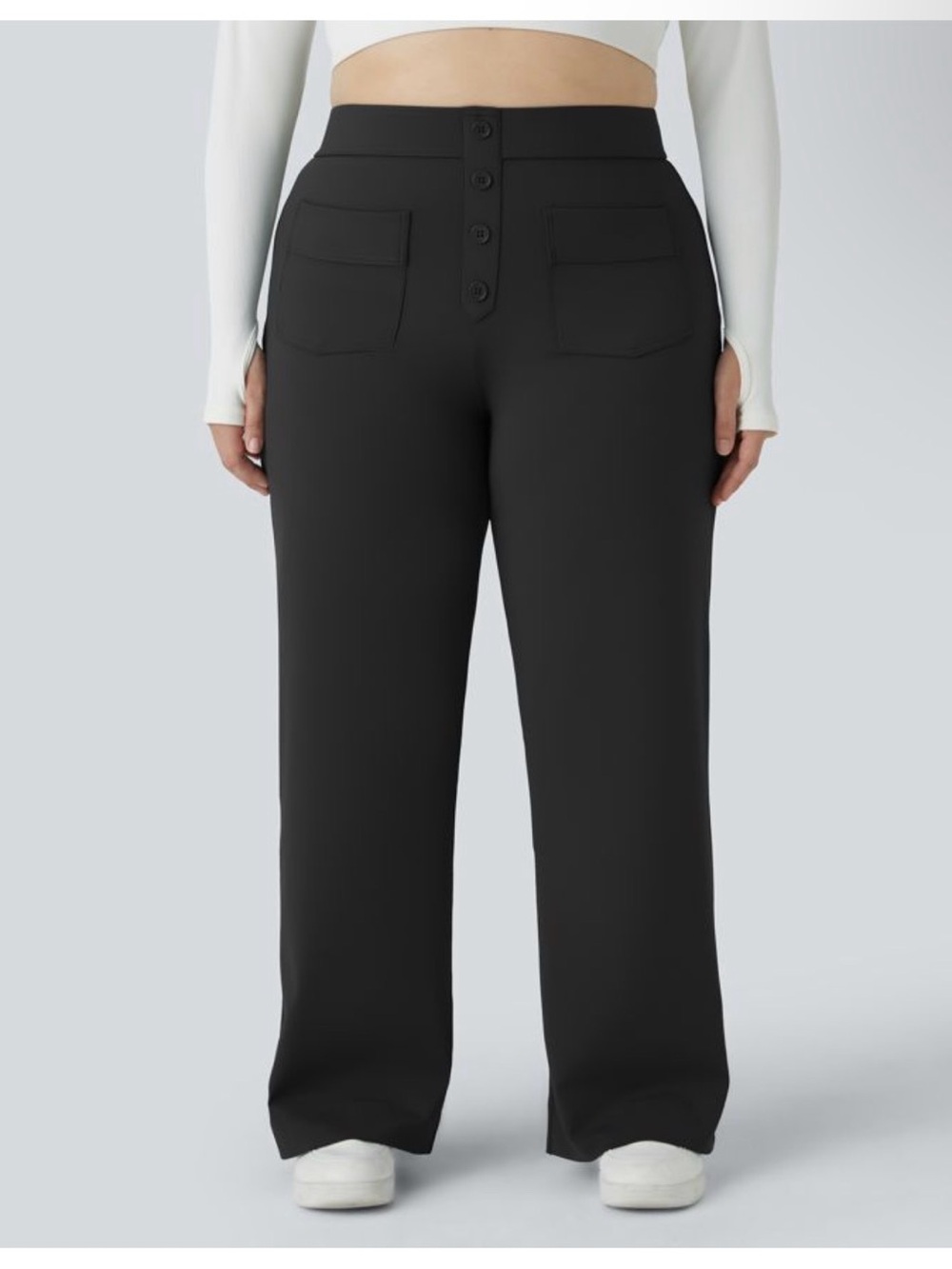Halara Day Stretch High-Rise Straight Leg Black Pants Size 2X